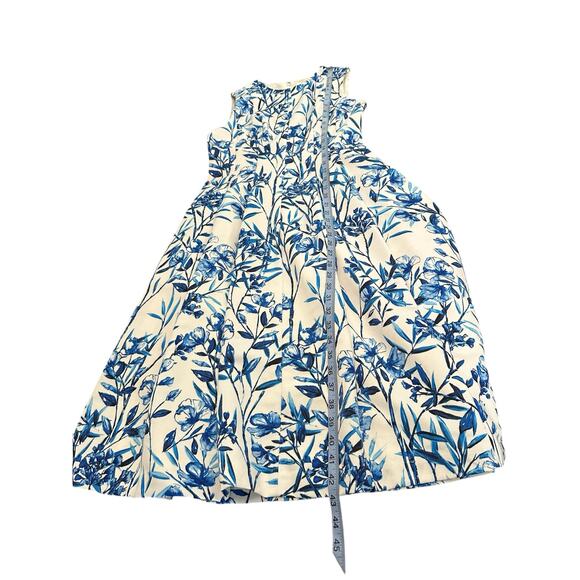 Eliza J‎ Blue White Floral Cocktail Hour Sleeveless Sheath Midi Dress Size 6 - Picture 10 of 10